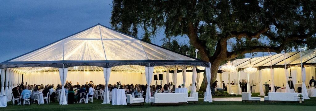 Del Rio Country Club tent wedding in Modesto CA
